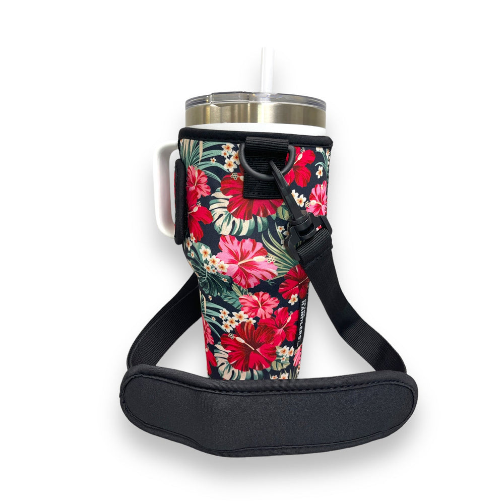 Hibiscus 25-35oz Tumbler With Handle Sleeve