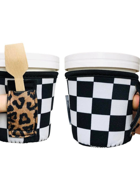 Checkerboard w/ Leopard Pint Size Ice Cream Handler™
