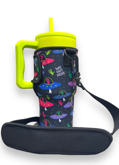 Aliens 25-35oz Tumbler With Handle Sleeve