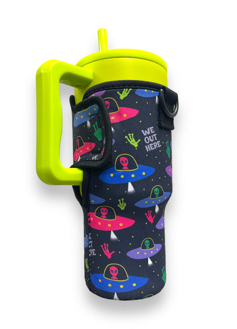 Aliens 25-35oz Tumbler With Handle Sleeve