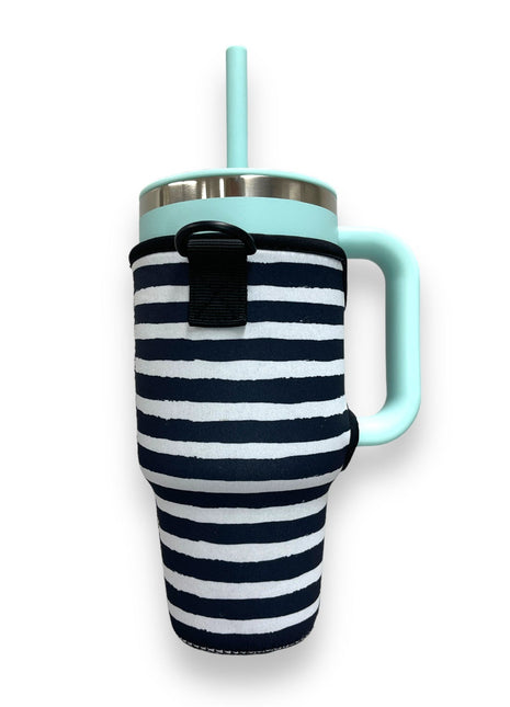 Stripes 25-35oz Tumbler With Handle Sleeve