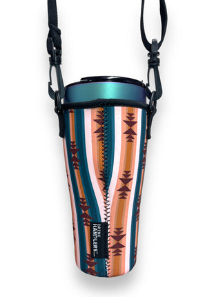 Western Aztec 25-35oz Tumbler With Handle Sleeve