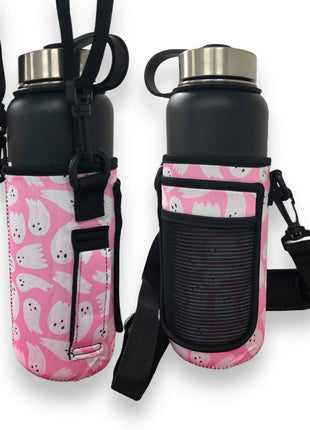 Pink Ghost 30-40oz Tumbler Handler™  With Carrying Strap