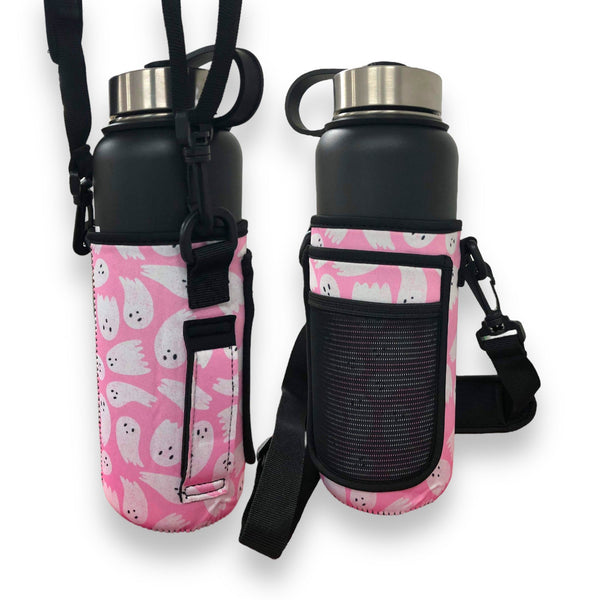 Pink Ghost 30-40oz Tumbler Handler™  With Carrying Strap