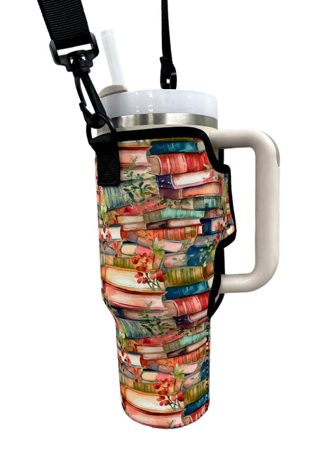 Books 40oz Tumbler With Handle Sleeve