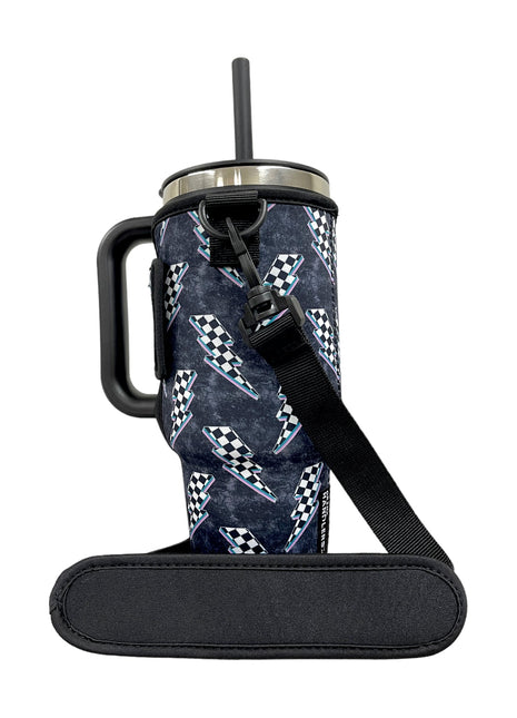 Lightening Bolts 40oz Tumbler With Handle Sleeve
