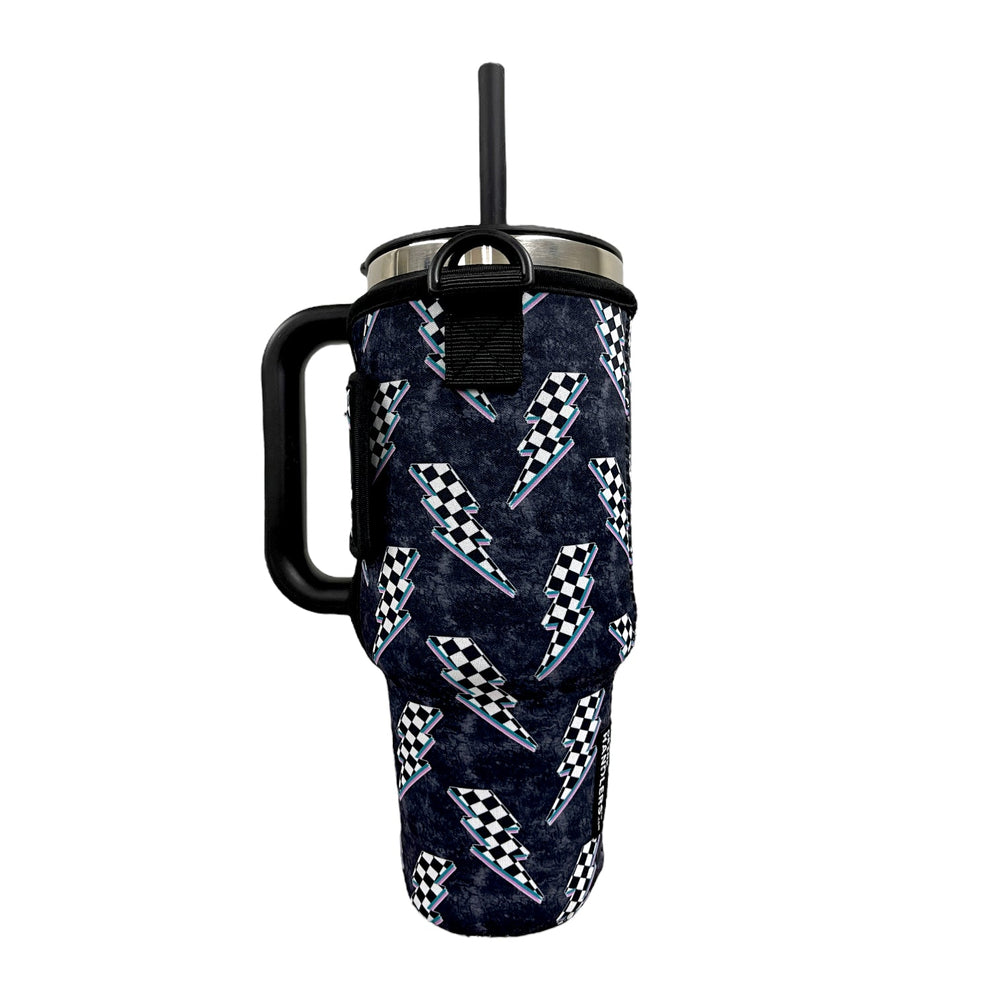 Lightening Bolts 40oz Tumbler With Handle Sleeve