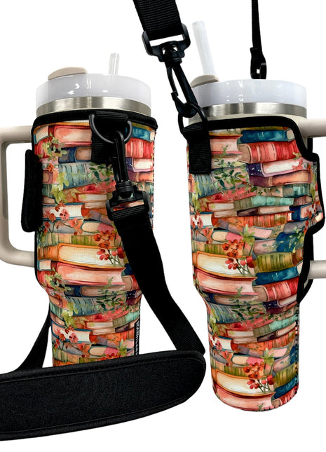 Books 40oz Tumbler With Handle Sleeve