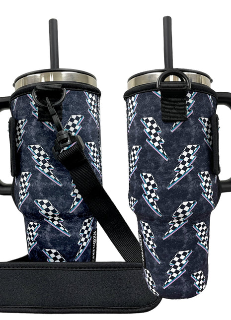 Lightening Bolts 40oz Tumbler With Handle Sleeve