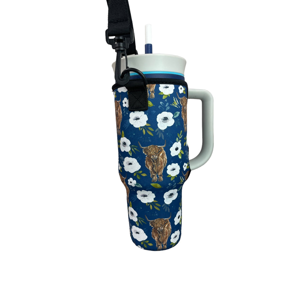 Highland Cows 40oz Tumbler With Handle Sleeve