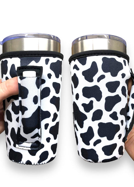 Black and White Cow Print 20oz Large Coffee / Tea / Tumbler Handler™