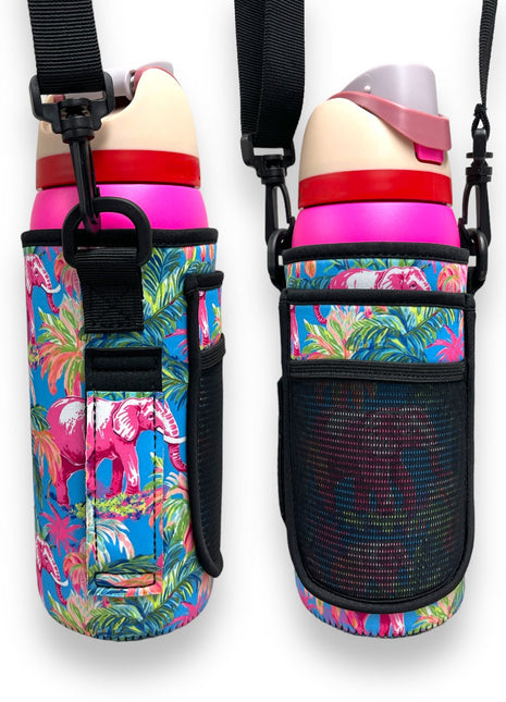 Preppy Elephant 30-40oz Tumbler Handler™  With Carrying Strap