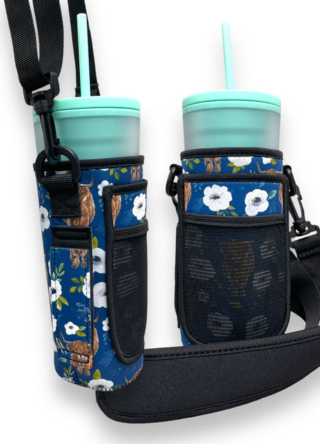 Highland Cows 30-40oz Tumbler Handler™  With Carrying Strap