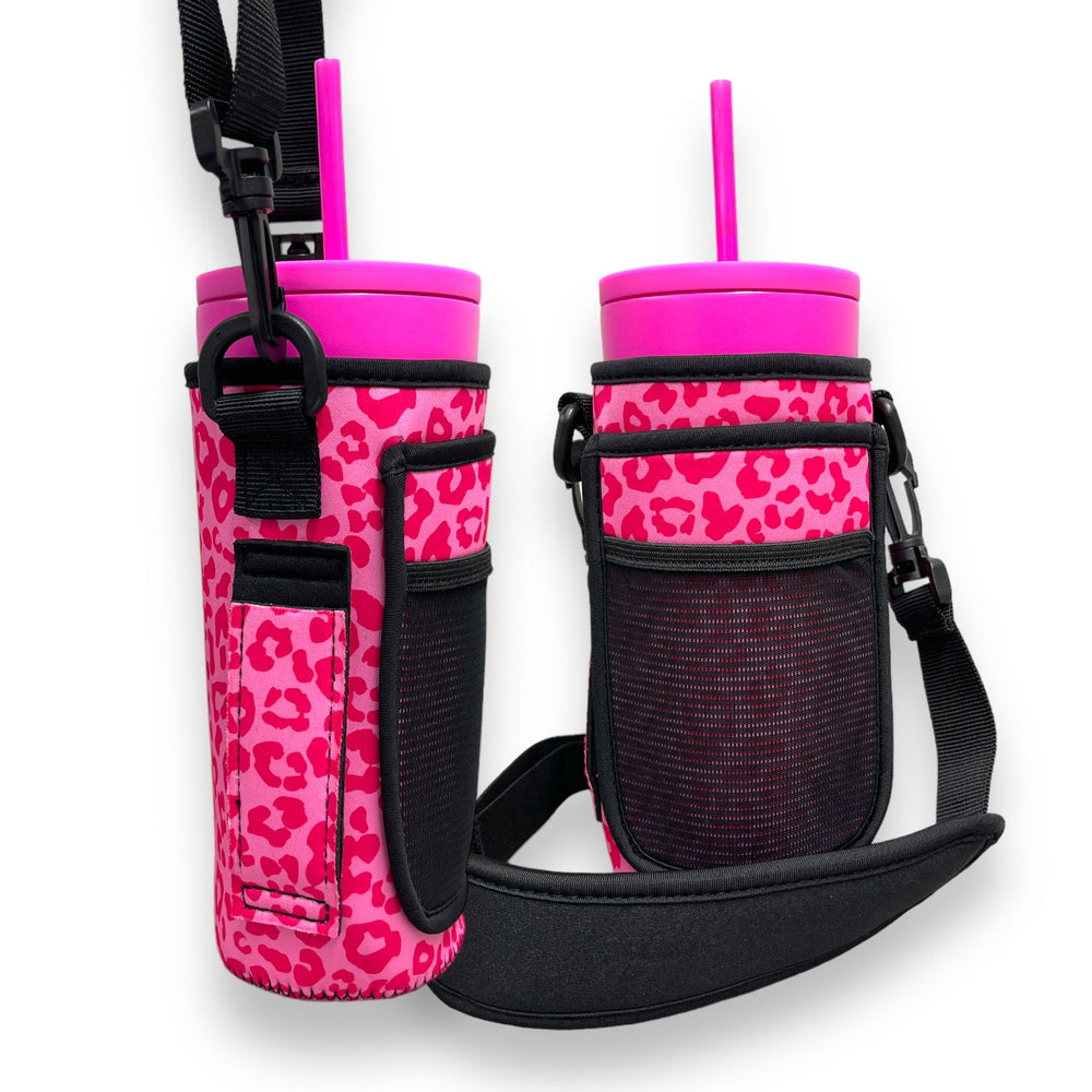 Bubble Gum Kitty 30-40oz Tumbler Handler™  With Carrying Strap