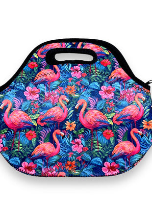Bright Flamingo Lunch Bag Tote