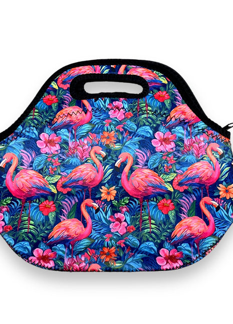 Bright Flamingo Lunch Bag Tote
