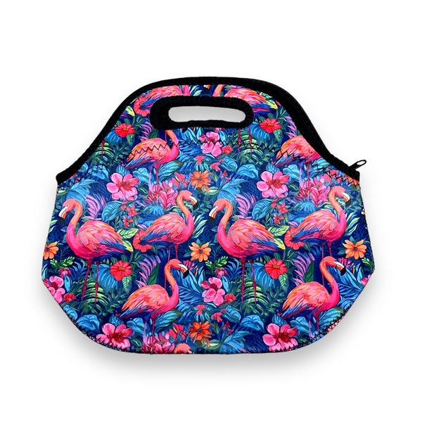 Bright Flamingo Lunch Bag Tote