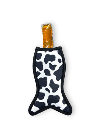 Black and White Cow Print Mermaid Icy Pop Holder