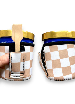 Tan Checkerboard Pint Size Ice Cream Handler™