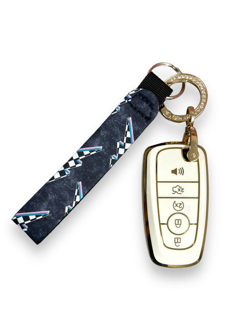 Lightning Bolts Wristlet Keychain