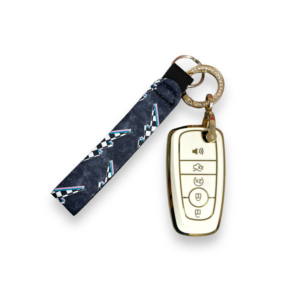 Lightning Bolts Wristlet Keychain