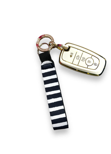 Stripes Wristlet Keychain