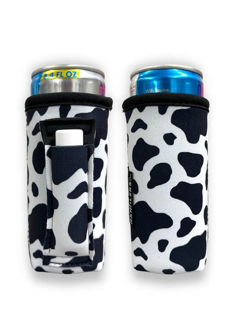 Black & White Cow Print 8-10oz Slim Can Handler™