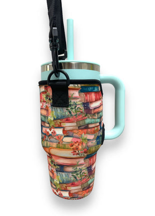 Books 25-35oz Tumbler With Handle Sleeve