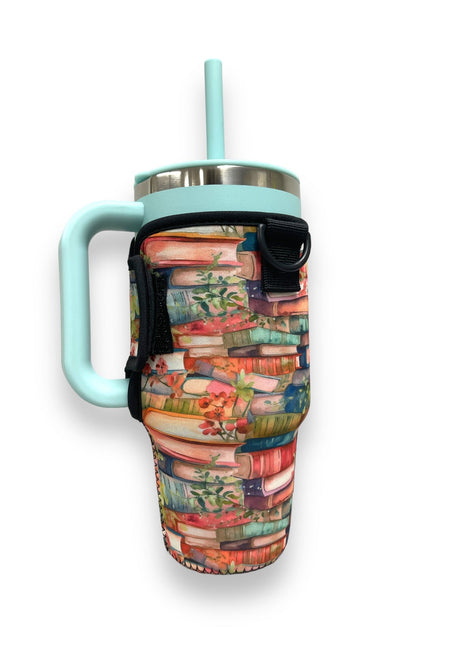Books 25-35oz Tumbler With Handle Sleeve