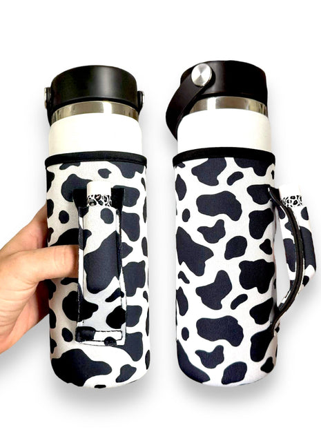 Black and White Cow Print 16-24oz Soda & Water Bottle / Tallboy Can Handler™