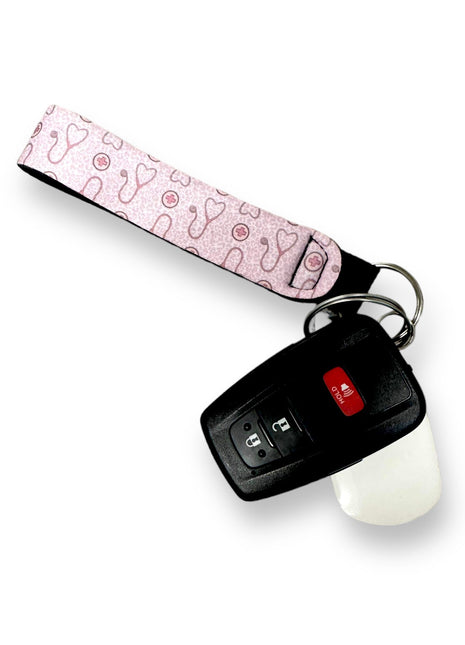 Nurse Leopard Wristlet Keychain