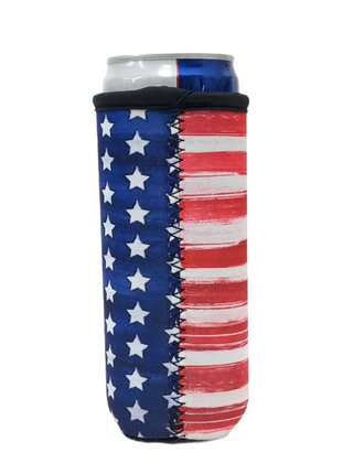 Merica 12oz Slim Can Cooler