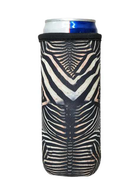 Zebra 12oz Slim Can Cooler