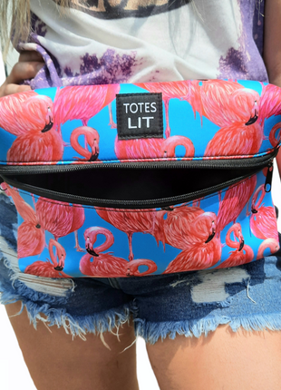 Blue Flamingo Fanny Packin' Tote