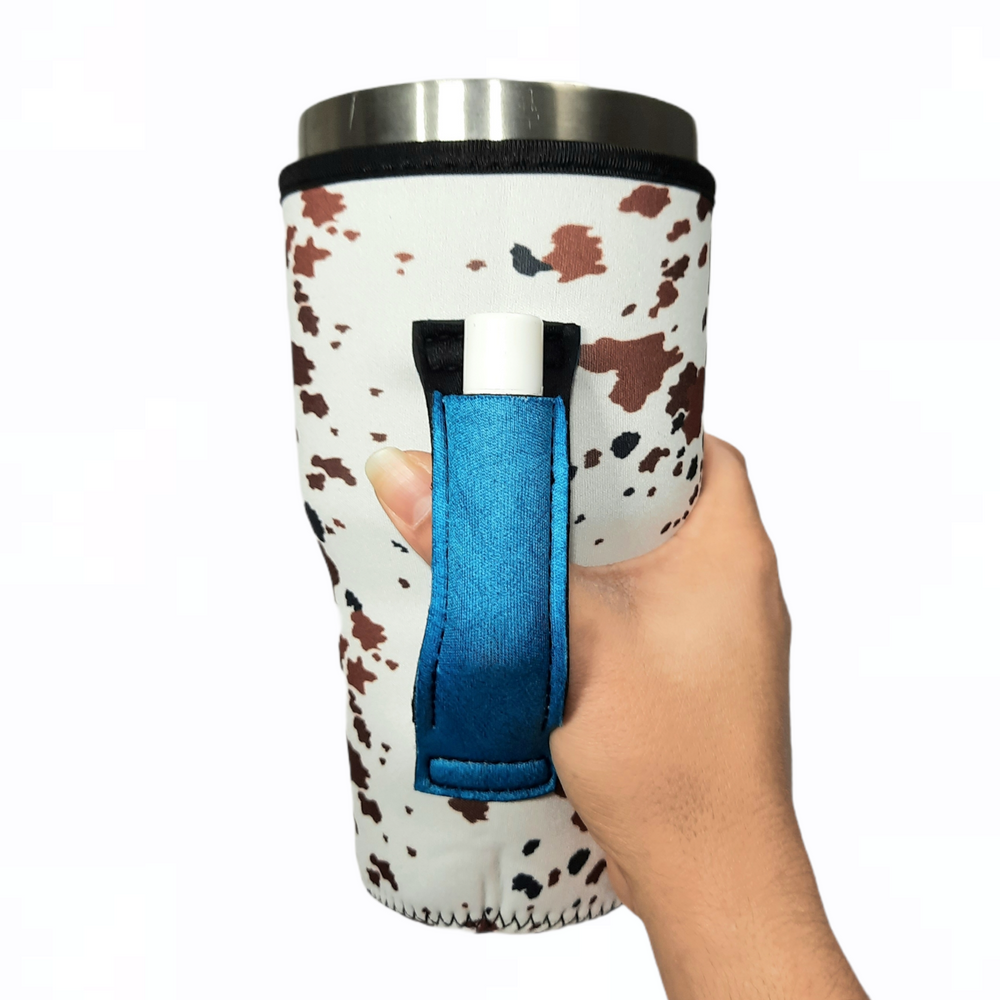 Cowhide w/ Turquoise Leather 30-40oz Tumbler Handler™