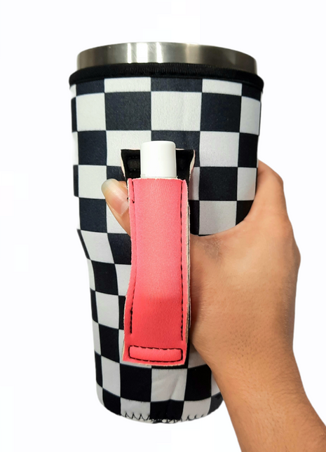 Checkerboard w/ Neon Pink 30-40oz Tumbler Handler™