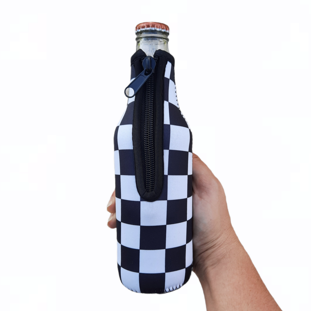 Checkerboard w/ Neon Pink 12oz Bottleneck Handler™