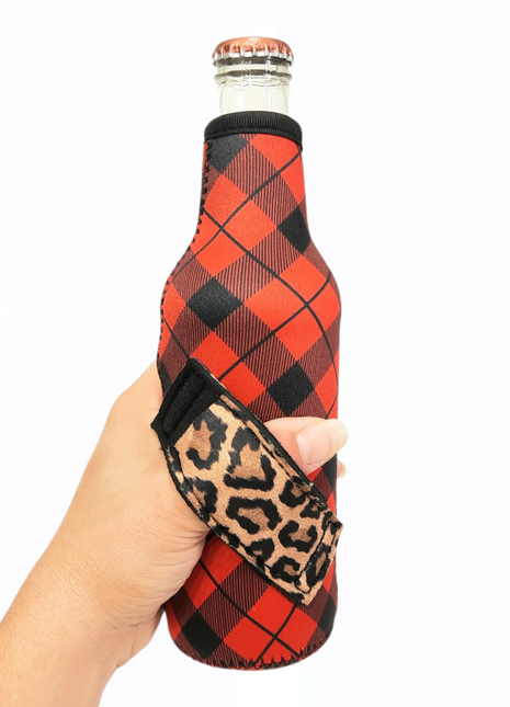 Red Plaid w/ Leopard 12oz Bottleneck Handler™