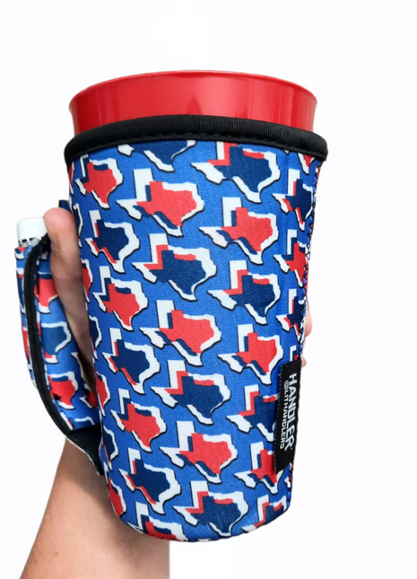 Red White & Texas 16oz PINT Glass / Medium Fountain Drinks and Tumbler Handlers™