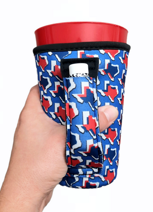 Red White & Texas 16oz PINT Glass / Medium Fountain Drinks and Tumbler Handlers™