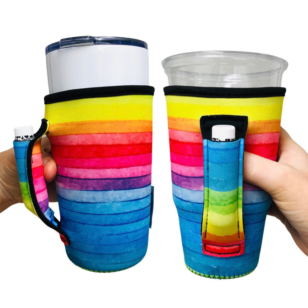 Rainbow 20oz Large Coffee / Tea / Tumbler Handler™