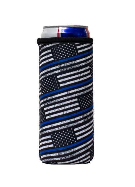 Back The Blue 12oz Slim Can sleeve