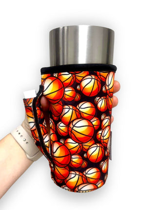 Basketball 20oz Large Coffee / Tea / Tumbler Handler™ - Drink Handlers