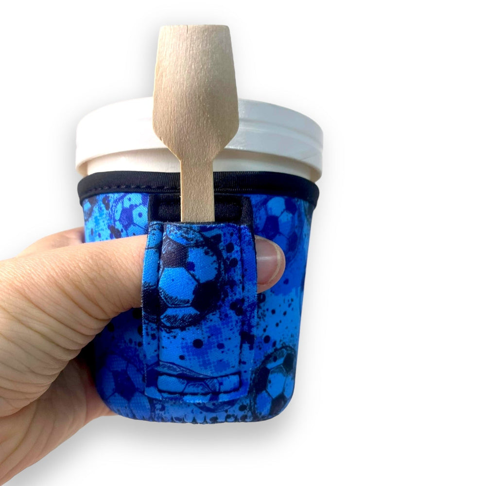 Blue Soccer Pint Size Ice Cream Handler™ - Drink Handlers