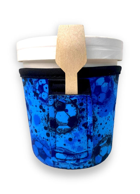 Blue Soccer Pint Size Ice Cream Handler™ - Drink Handlers