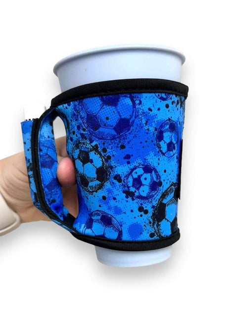 Blue Soccer Small / Medium Bottomless Handler™ - Drink Handlers