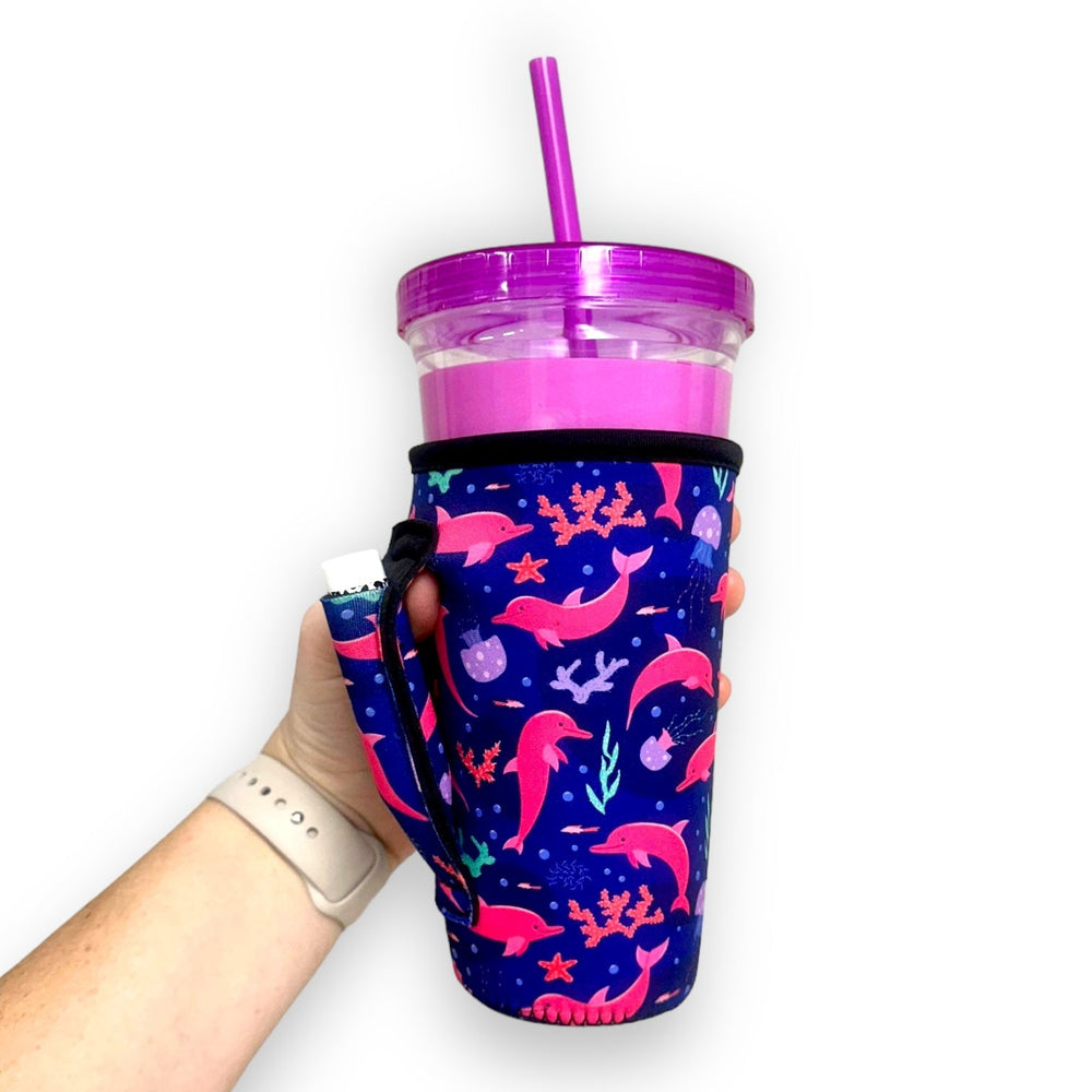 Dolphins 20oz Large Coffee / Tea / Tumbler Handler™ - Drink Handlers