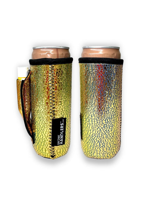 Glimmering Gold 12oz Slim Can Handler™ - Drink Handlers