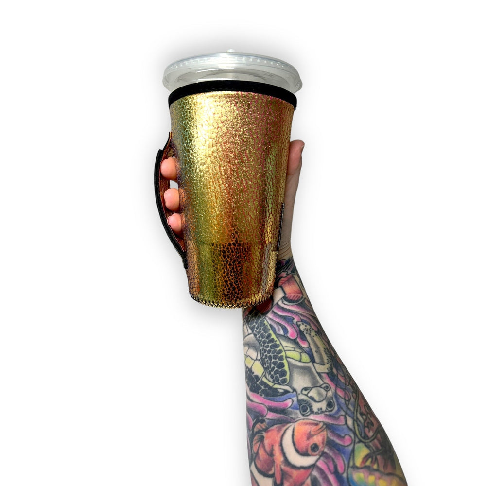 Glimmering Gold 20oz Large Coffee / Tea / Tumbler Handler™ - Drink Handlers