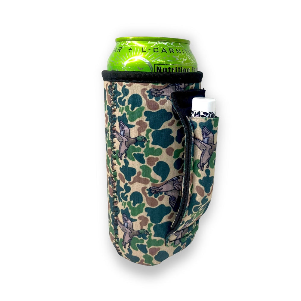 Green Duck Camo 16oz Can Handler™ - Drink Handlers